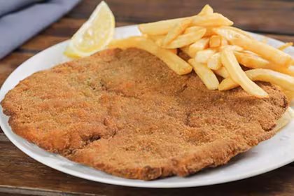 Milanesa Al Plato Con Fritas
